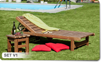 Gartenmöbel aus Holz PROWOOD – Fotogalerie - SET V1